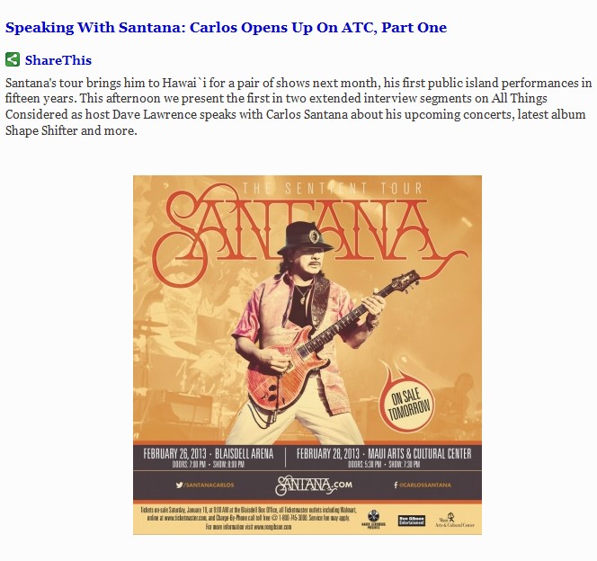 Santana week 1