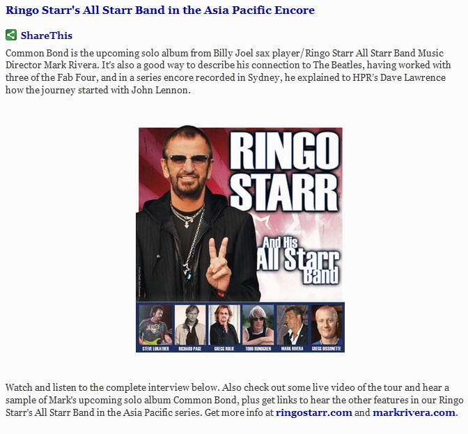 Ringo Series Encore