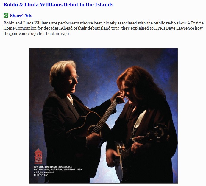 Robin and Linda Williams