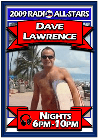 DAVE LAWRENCE OFFICIAL RADIO ALL-STAR CARD